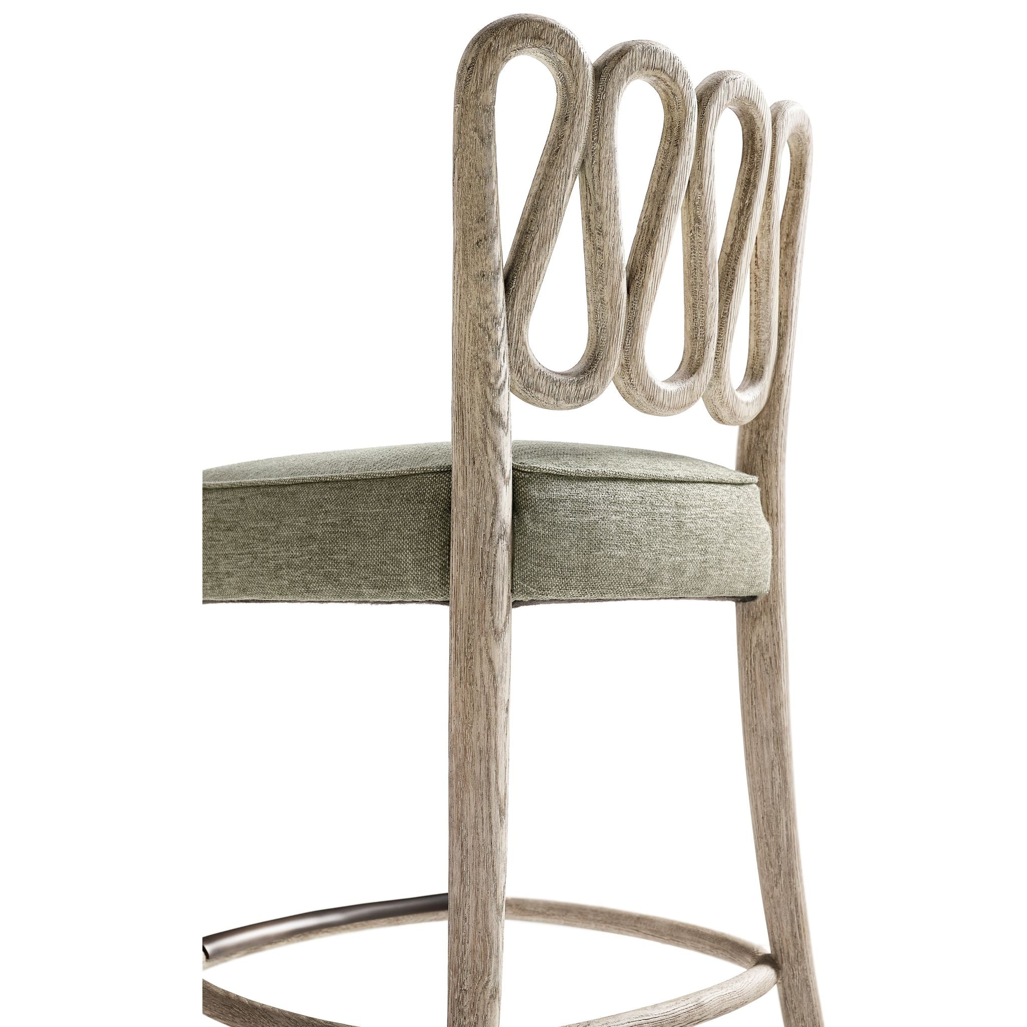 Jonathan Charles Ampney Grey Oak Bar Stool 30" - Armless