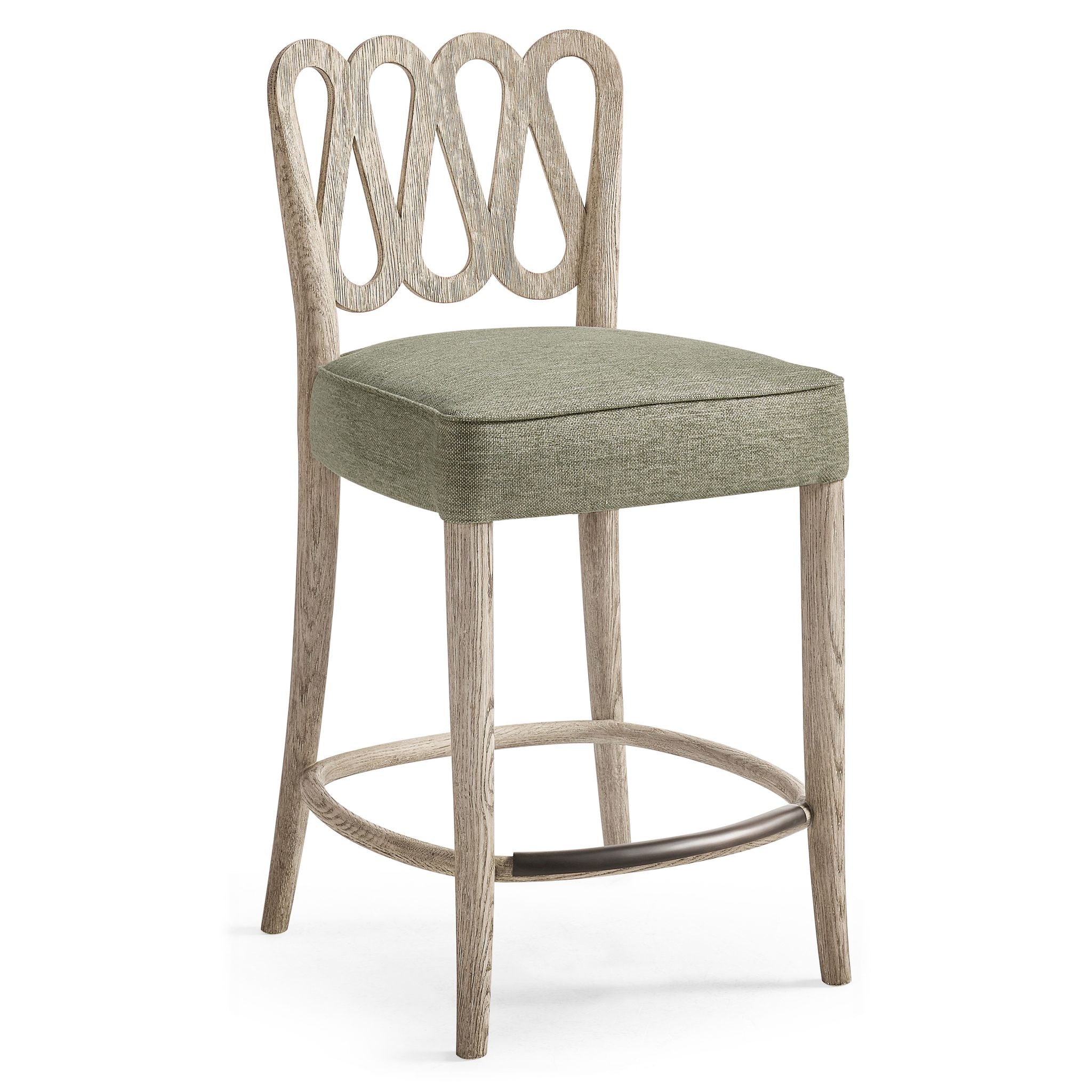 Jonathan Charles Ampney Grey Oak Bar Stool 30" - Armless