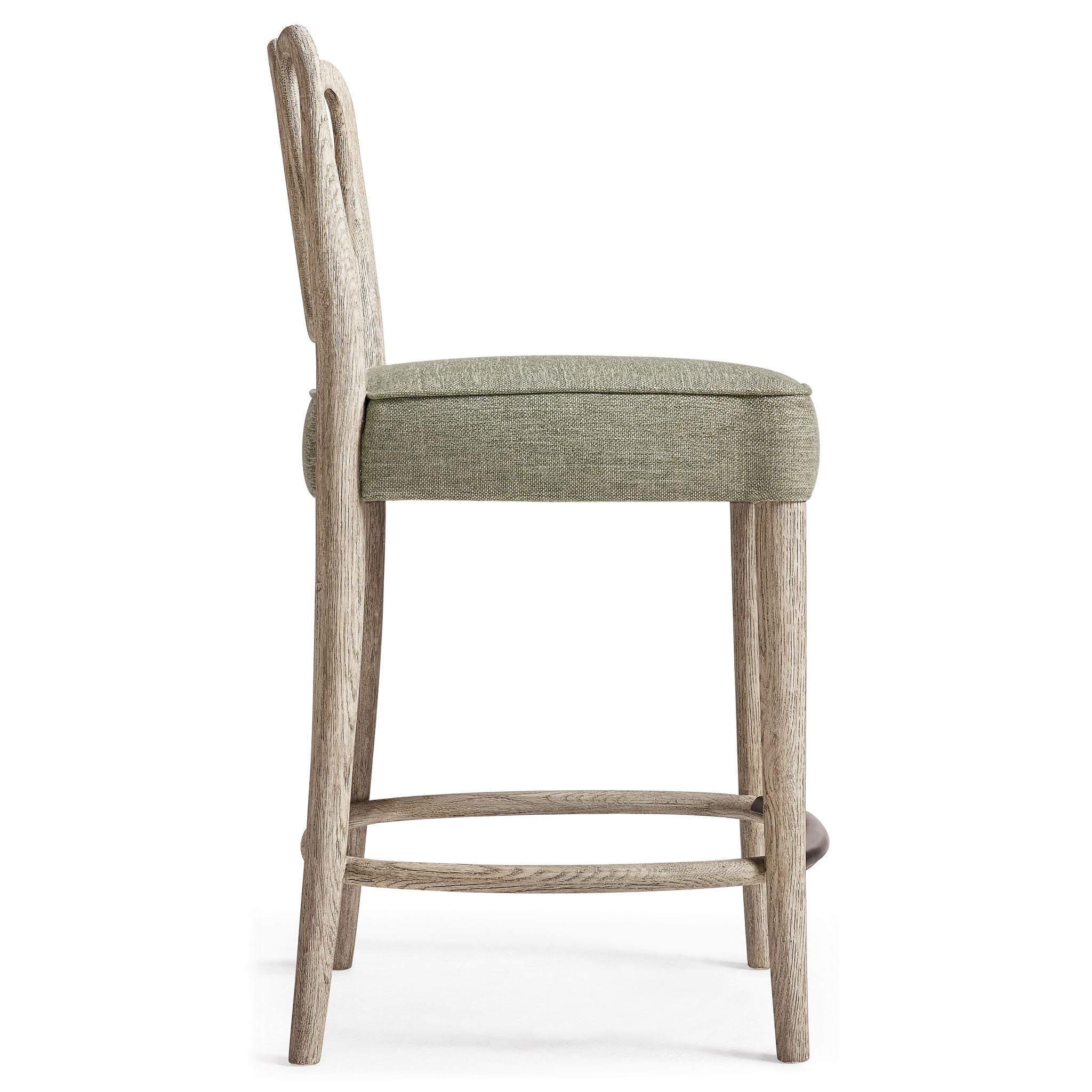 Jonathan Charles Ampney Grey Oak Bar Stool 30" - Armless