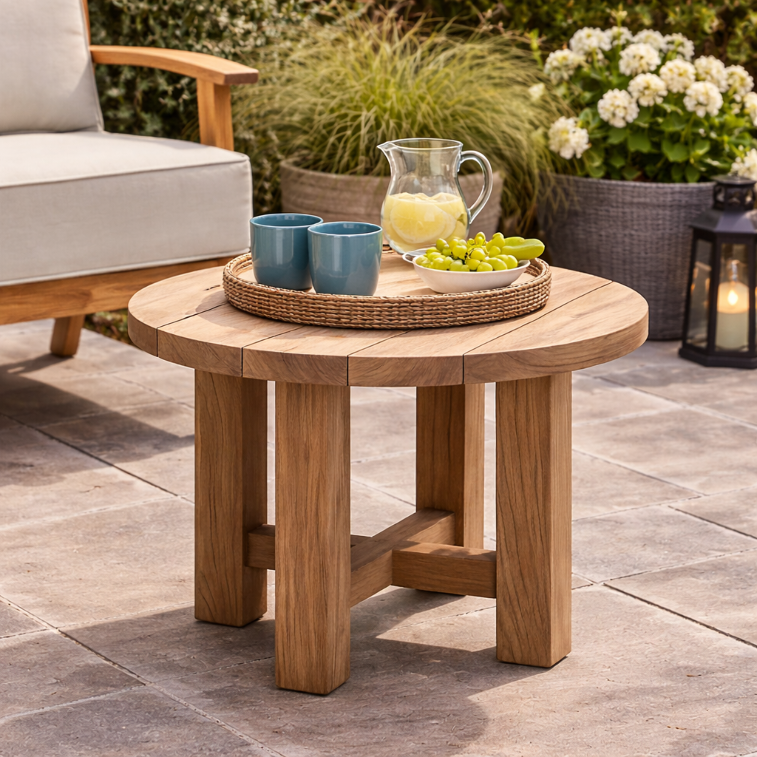 Croquet Teak End Table