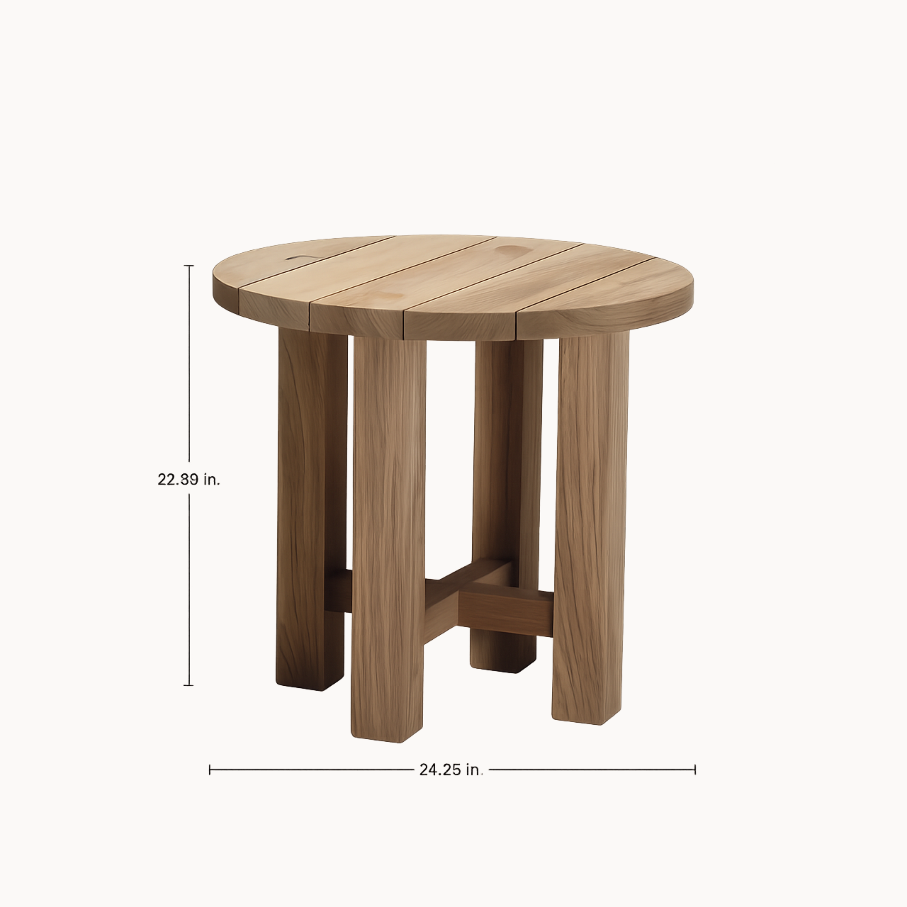 Croquet Teak End Table