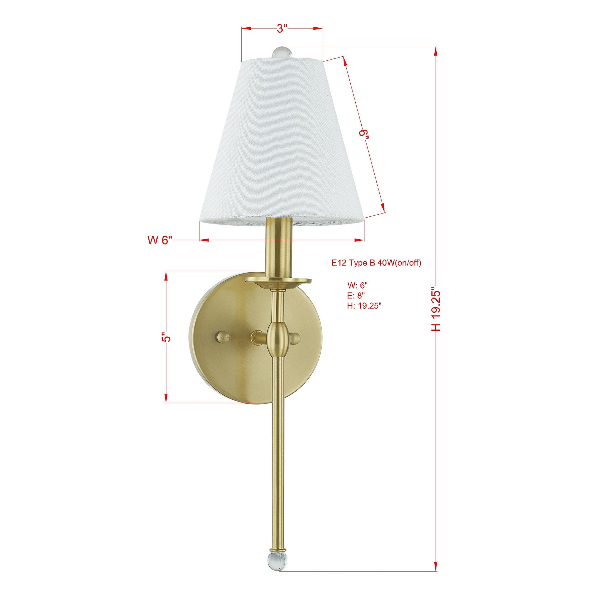 Forty West York Sconce — view 3