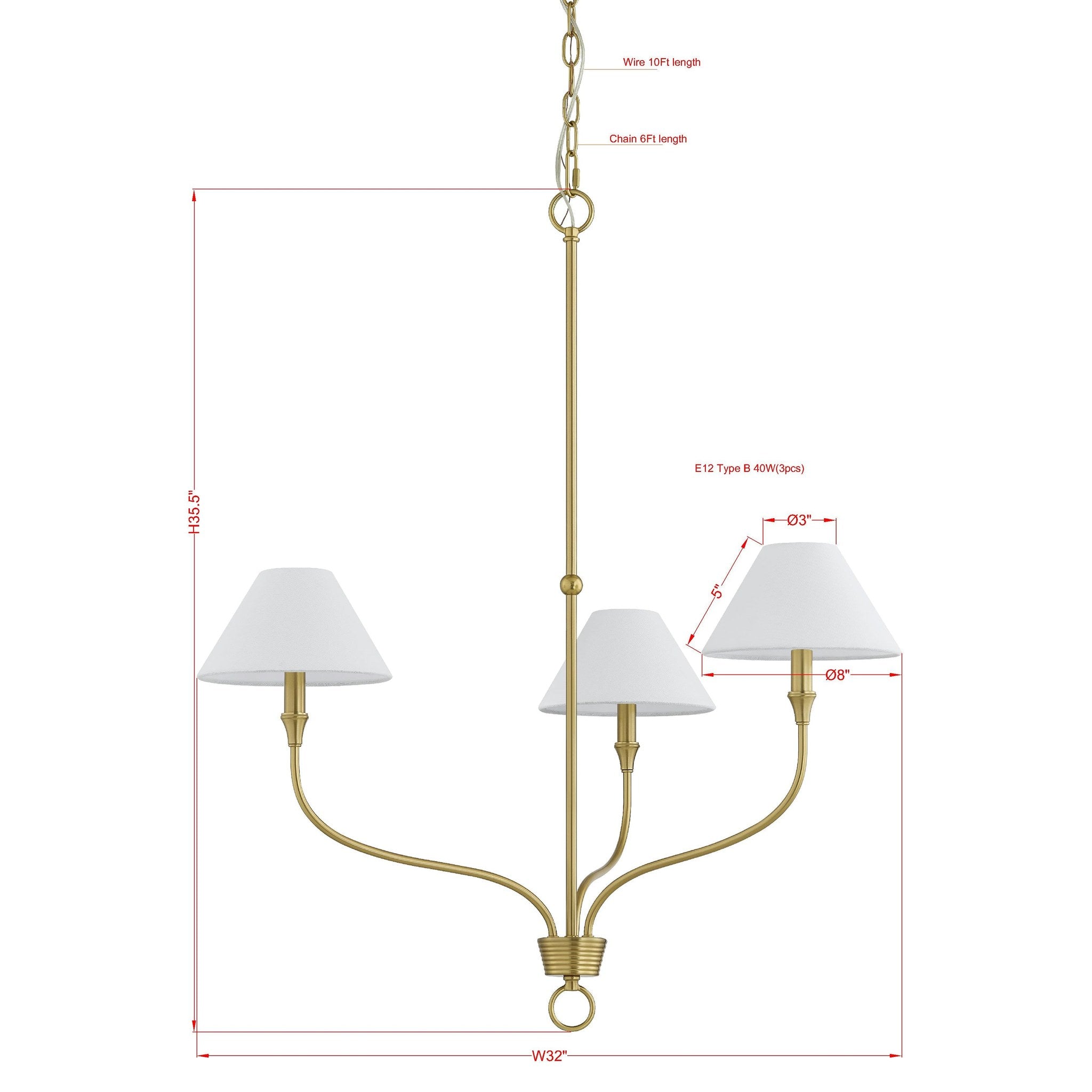 Forty West Jenner Chandelier — view 3