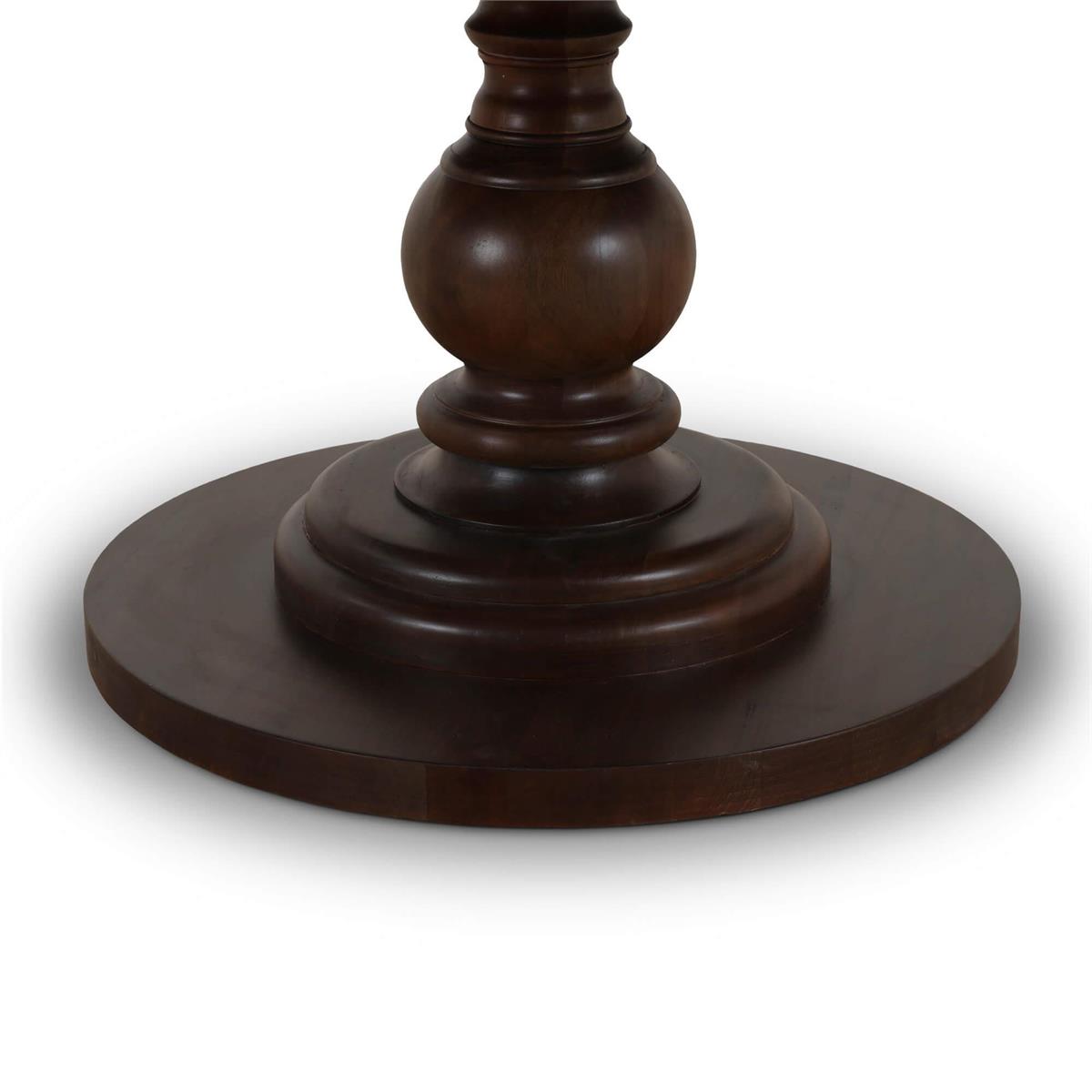 Bramble Goucho Round Dining Table 60'' — Dark Walnut