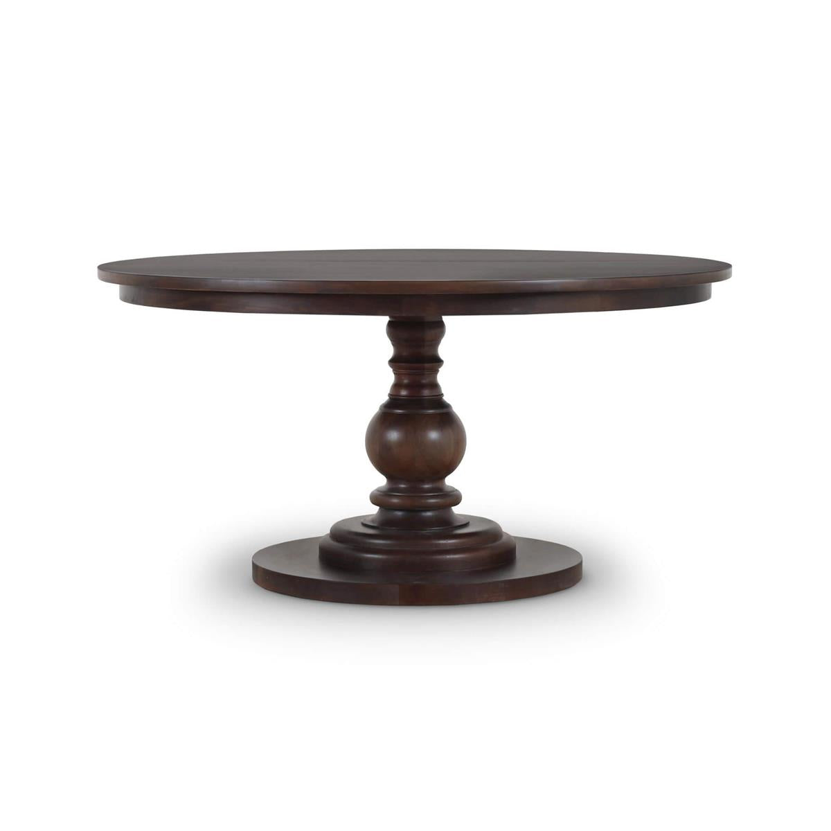 Bramble Goucho Round Dining Table 60'' — Dark Walnut