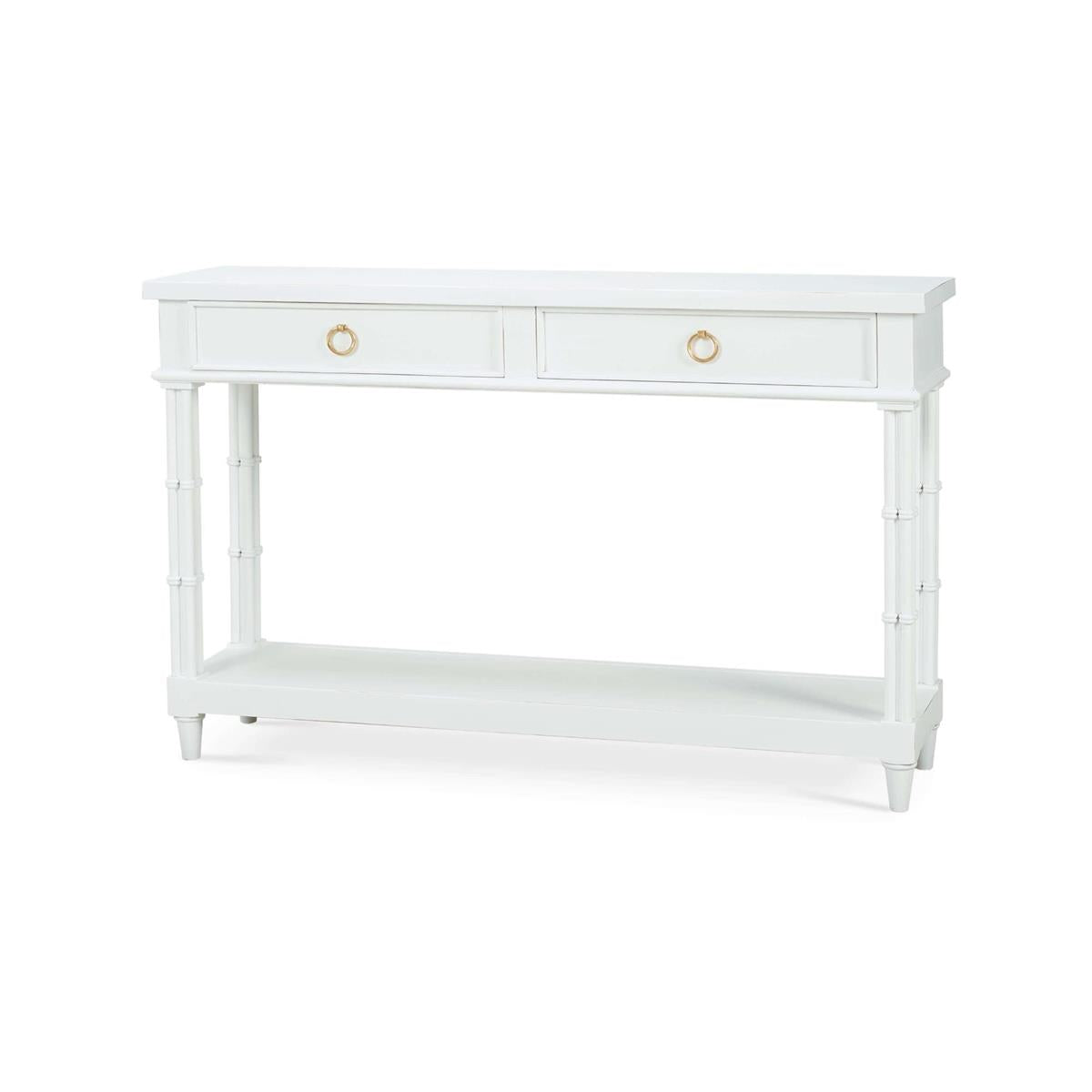 Bramble Farringdon Small Console — Architectural White / Light Distressed