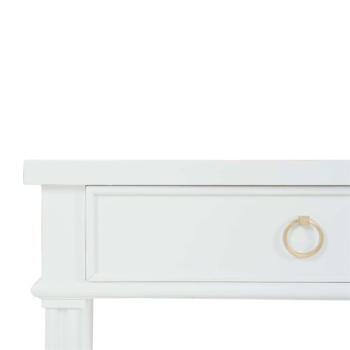 Bramble Farringdon Small Console — Architectural White / Light Distressed