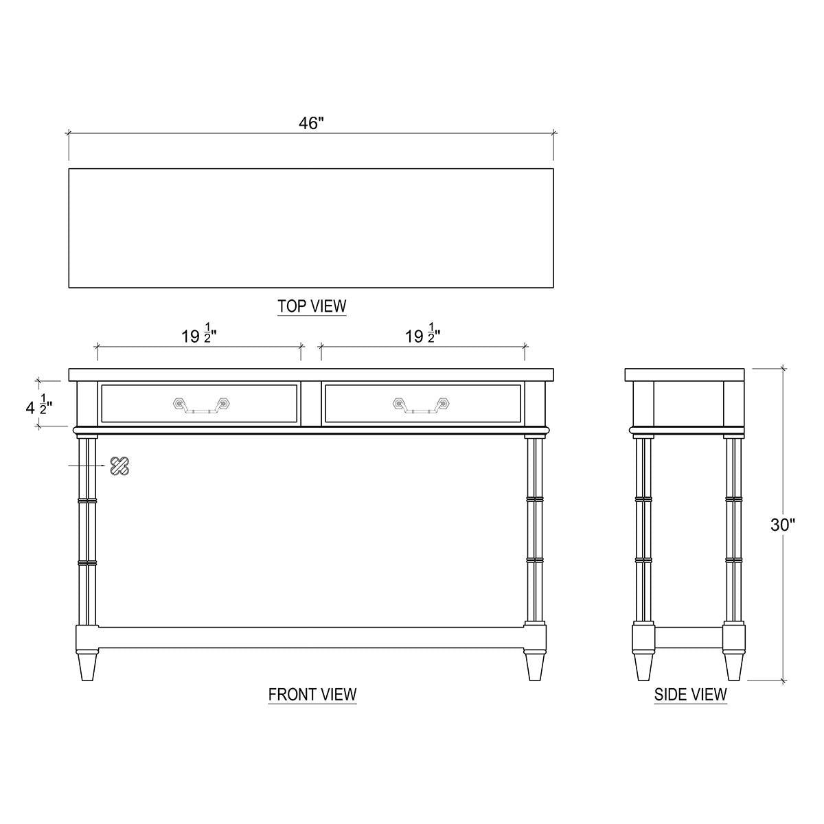 Bramble Farringdon Small Console — Straw Wash