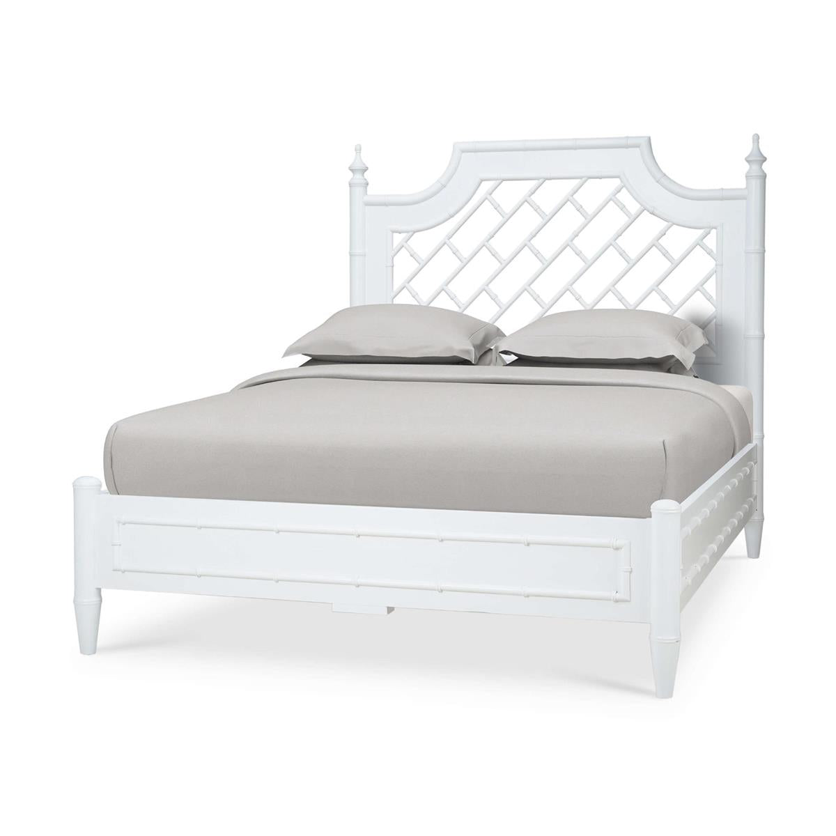 Bramble Chelsea Bed Queen — Architectural White / Light Distressed