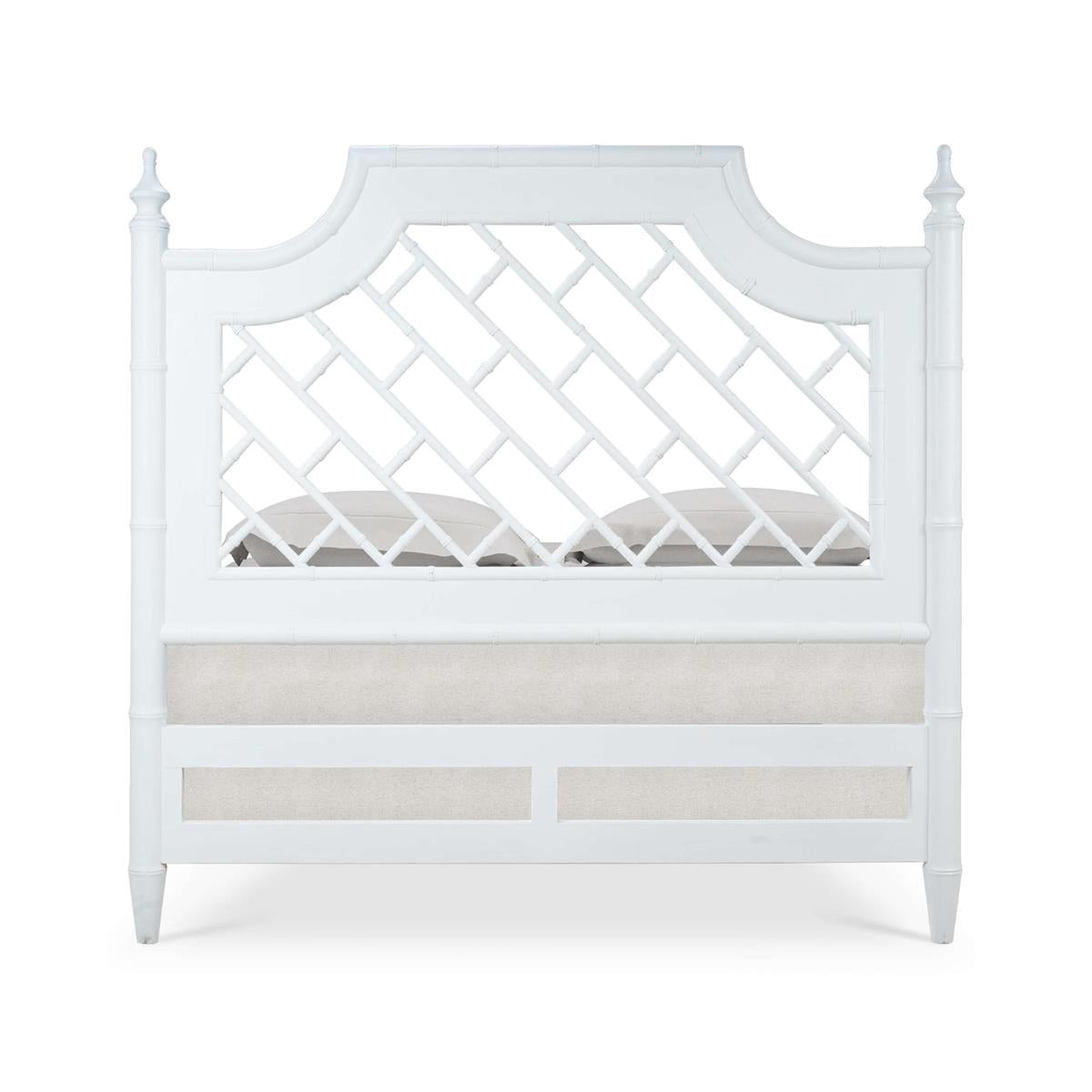 Bramble Chelsea Bed Queen — Architectural White / Light Distressed