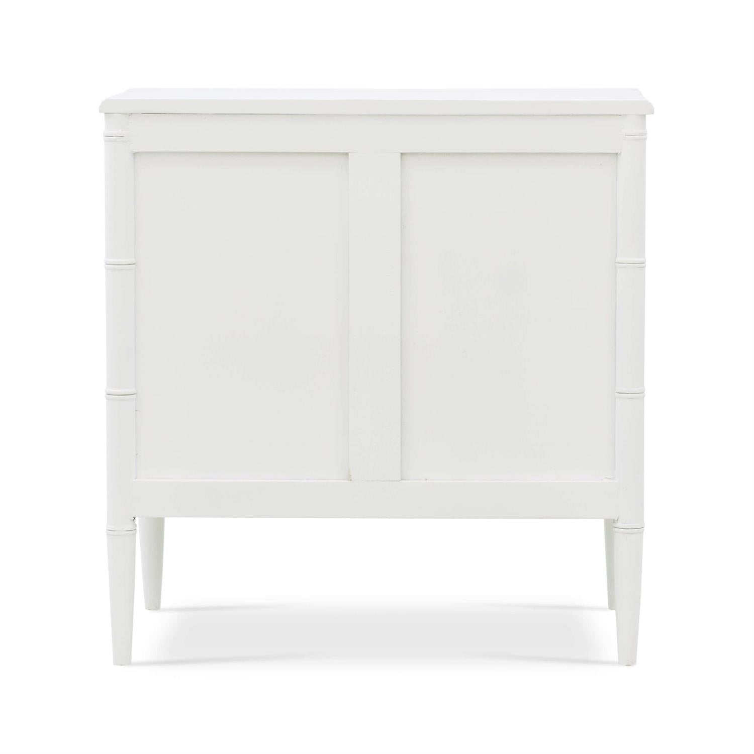 Bramble Chelsea 3 Drawer Bedside Table — Architectural White / Light Distressed