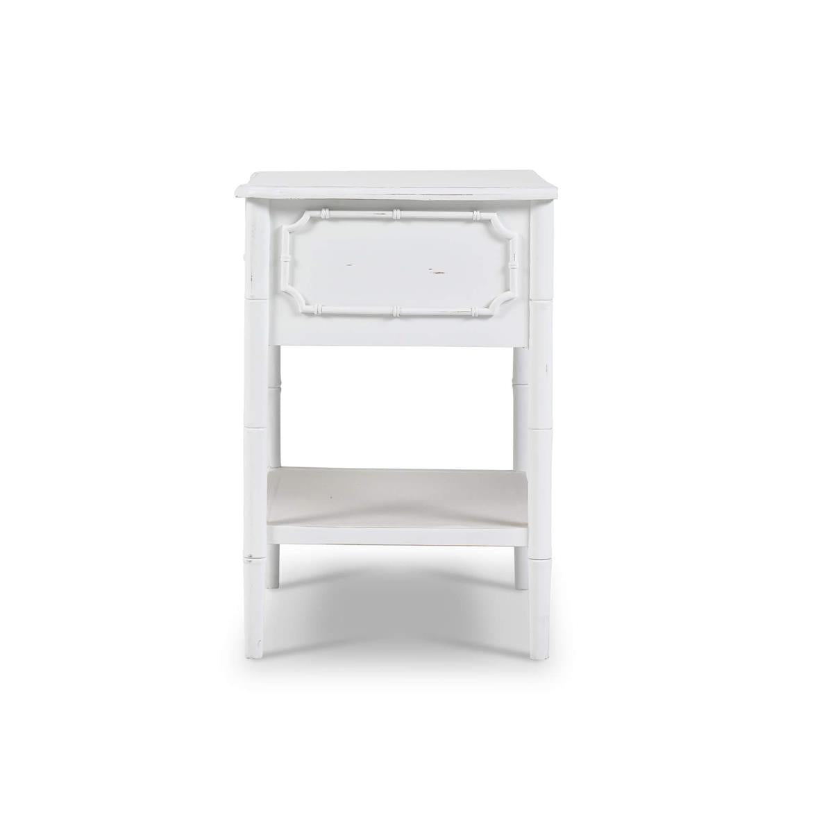 Bramble Chelsea End Table — Architectural White / Light Distressed