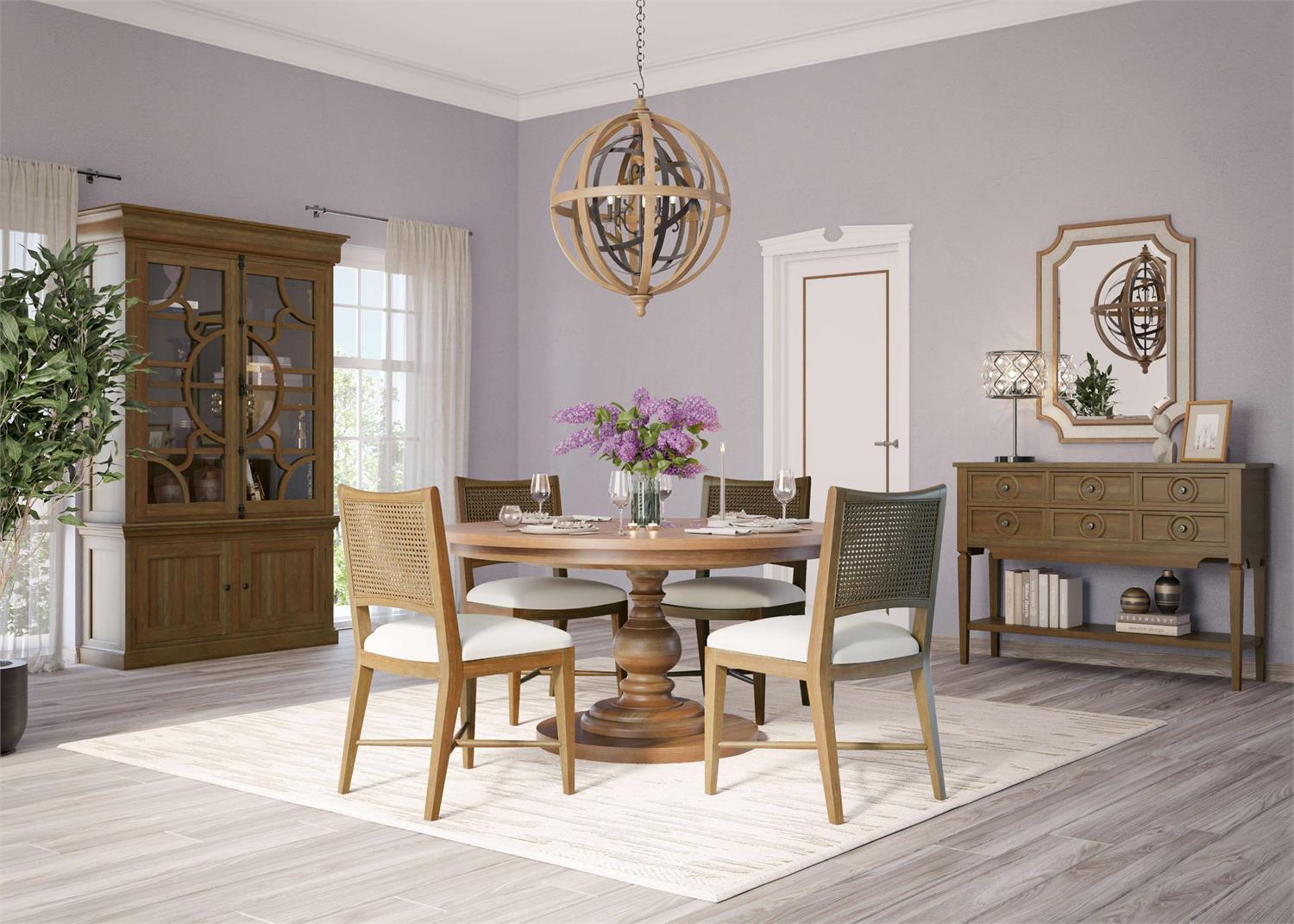Bramble Dulwich Dining Chair — Straw Wash / Arctic