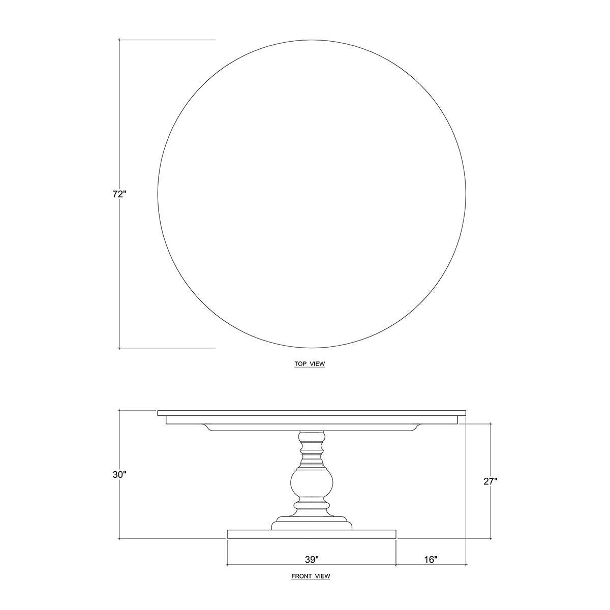 Bramble Goucho Round Dining Table 72'' — Sandbar