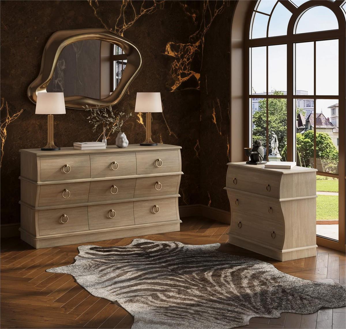 Bramble Serpentine Large Dresser — Sandbar