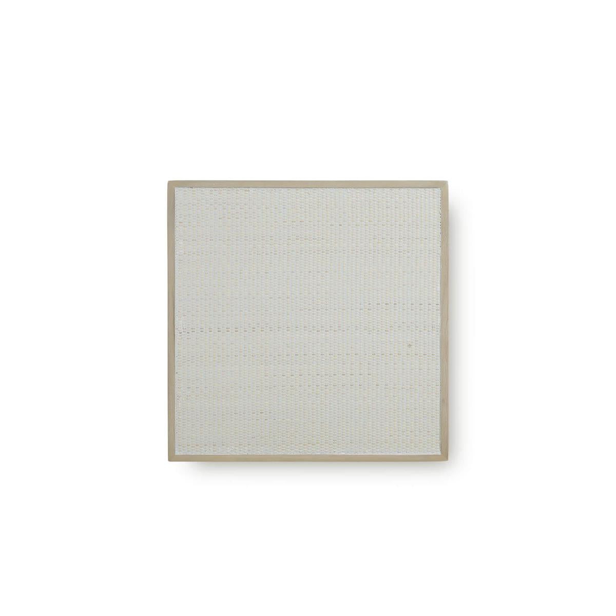 Bramble Finsbury End Table — Sandbar / Rattan White