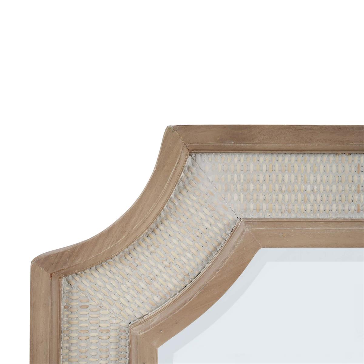 Bramble Finsbury Mirror — Sandbar / Rattan White