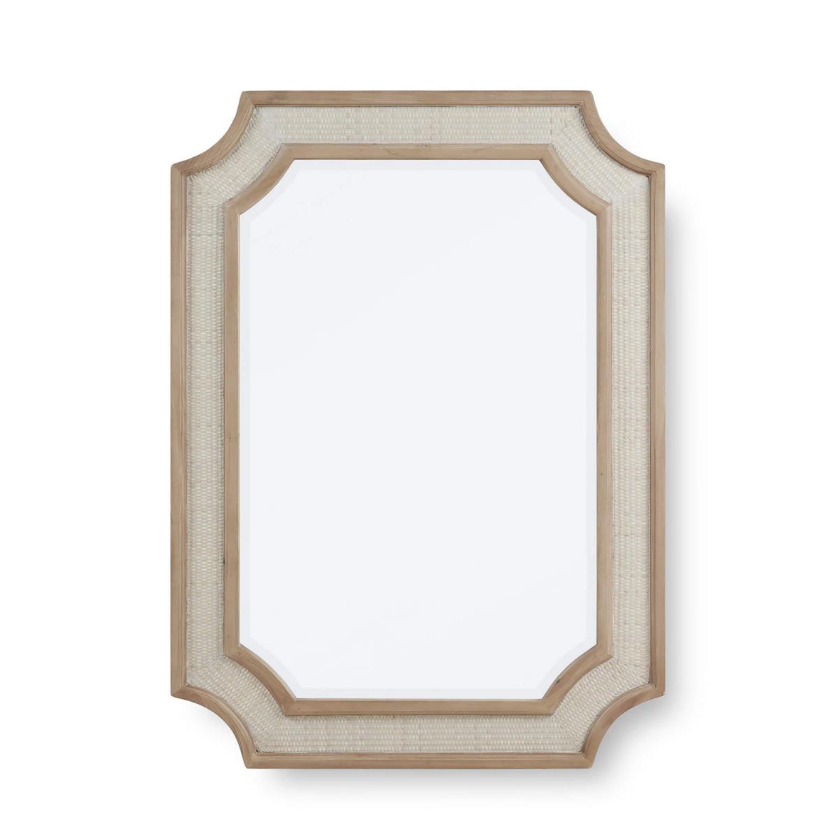 Bramble Finsbury Mirror — Sandbar / Rattan White