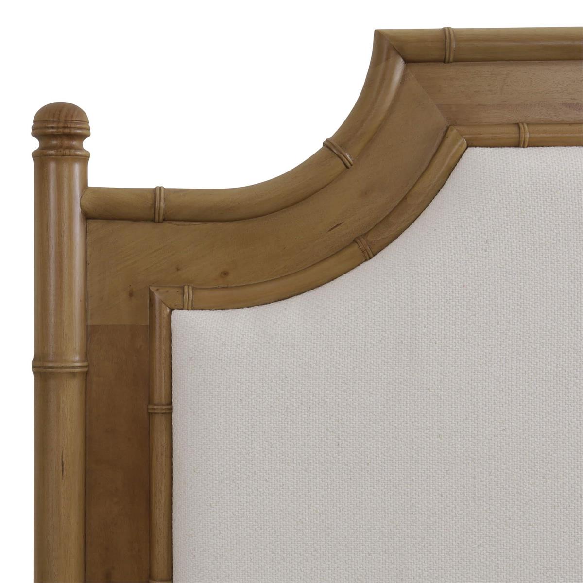 Bramble Chelsea Upholstered Bed Queen — Antique French Oak / Dinara Natural