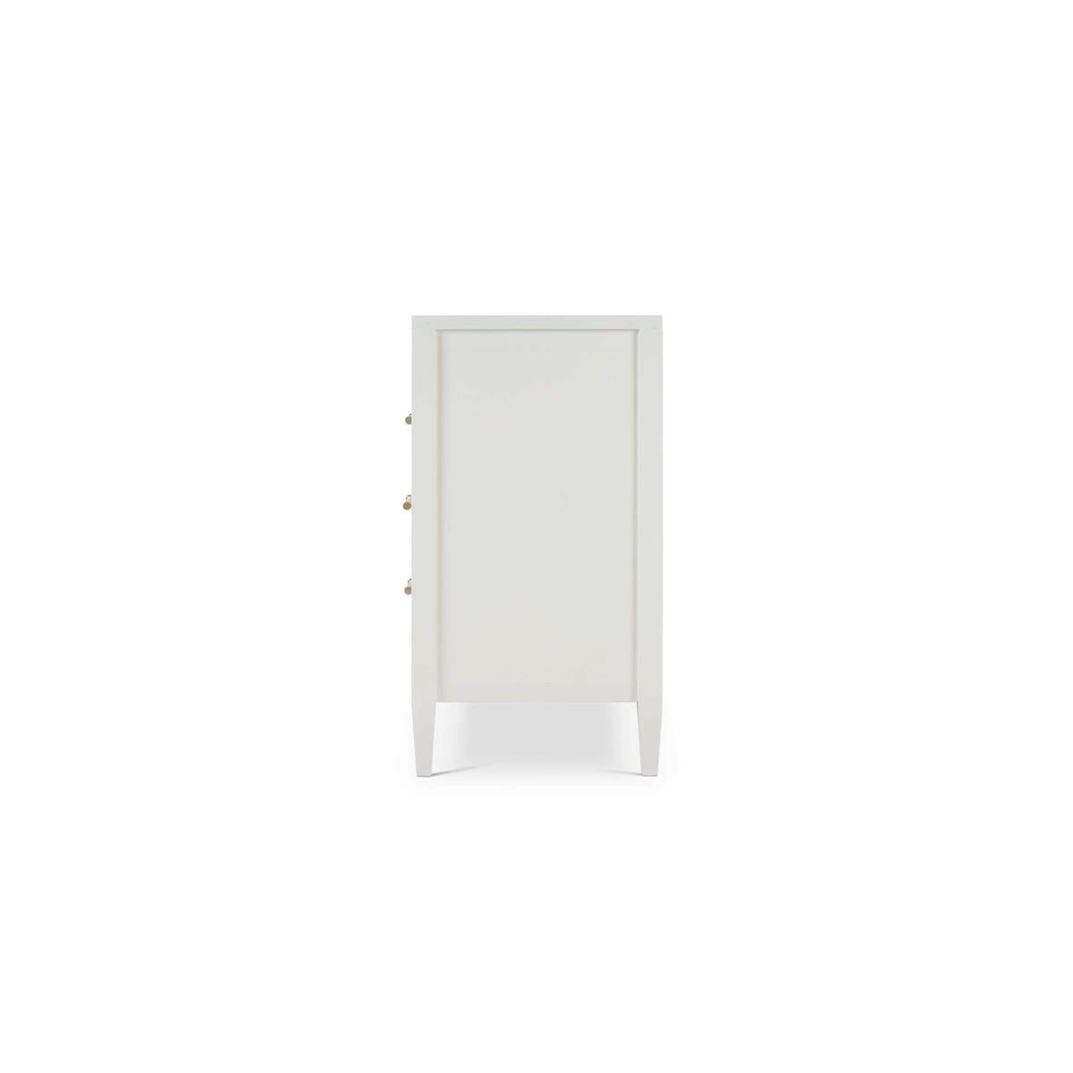 Bramble Belgravia 6 Draw Dresser w/o Rattan — True White *
