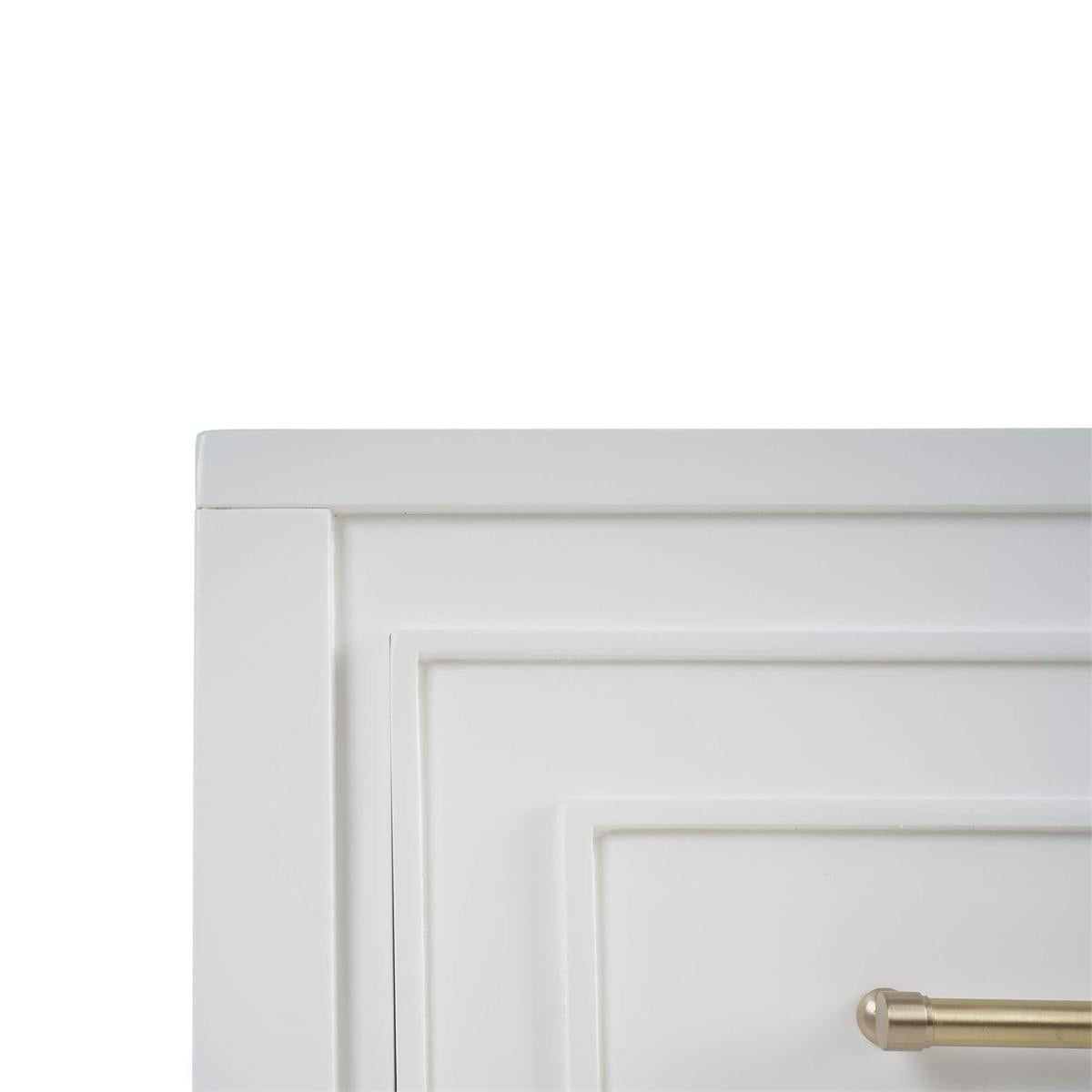 Bramble Belgravia 3 Drawer Dresser w/o Rattan — True White *