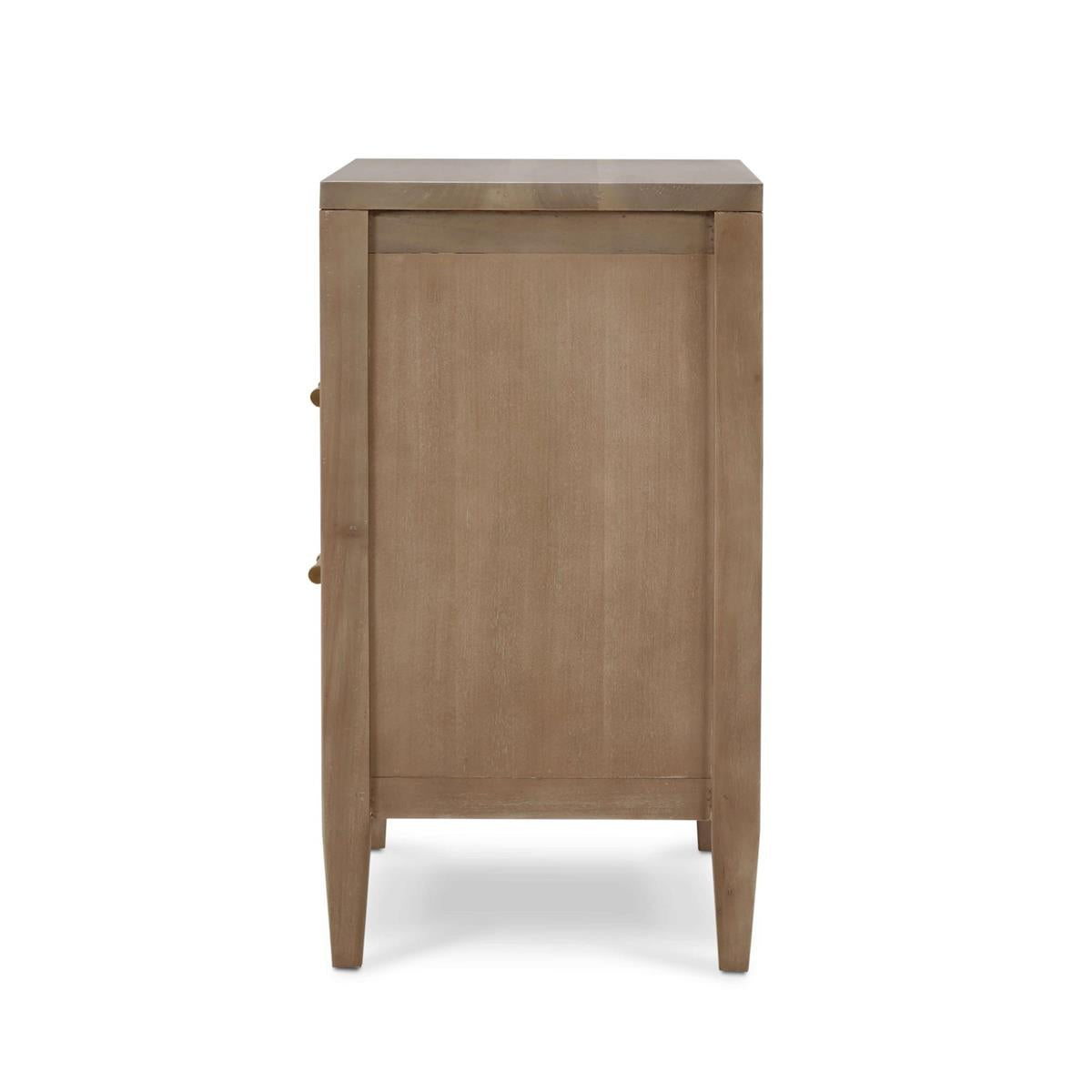 Bramble Belgravia Bedside Table — Sandbar / Rattan White