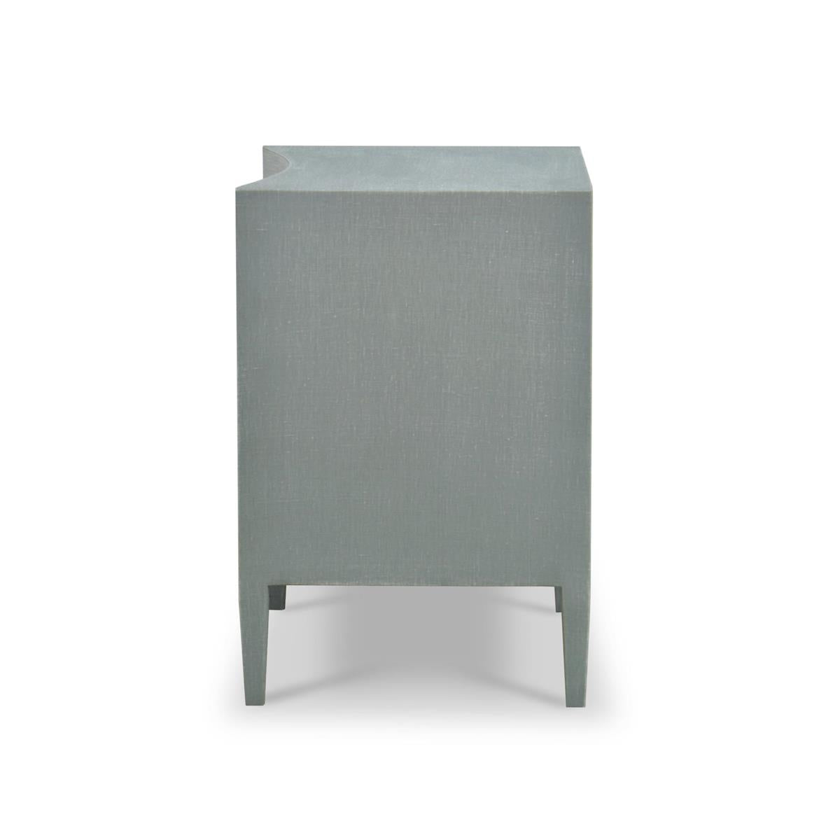Bramble Mornington Linen Wrapped Nightstand — Linen Pale Blue * lightly sanded to give a light weathered appearance.