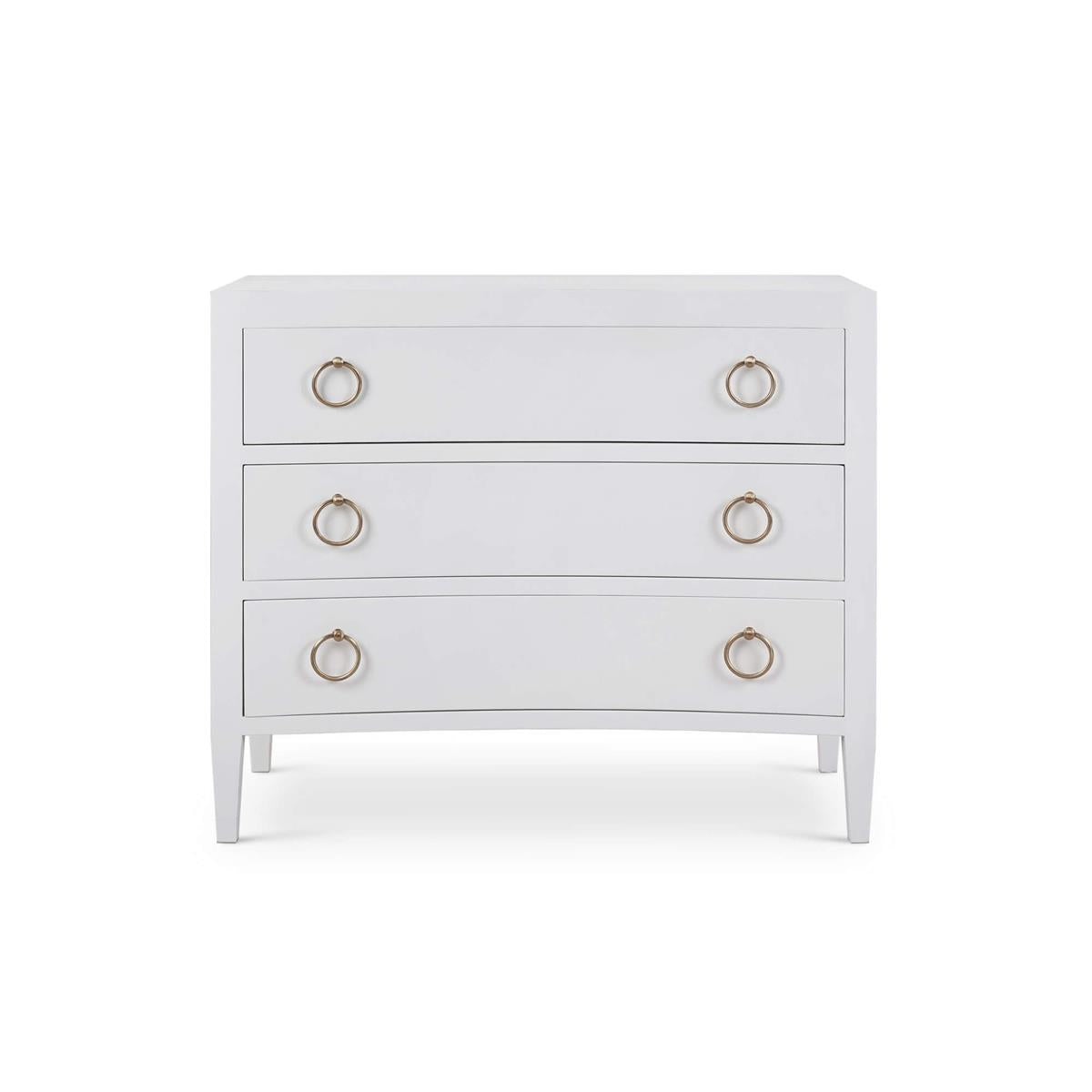 Bramble Mornington Linen Wrapped 3 Drawer Dresser — Linen True White