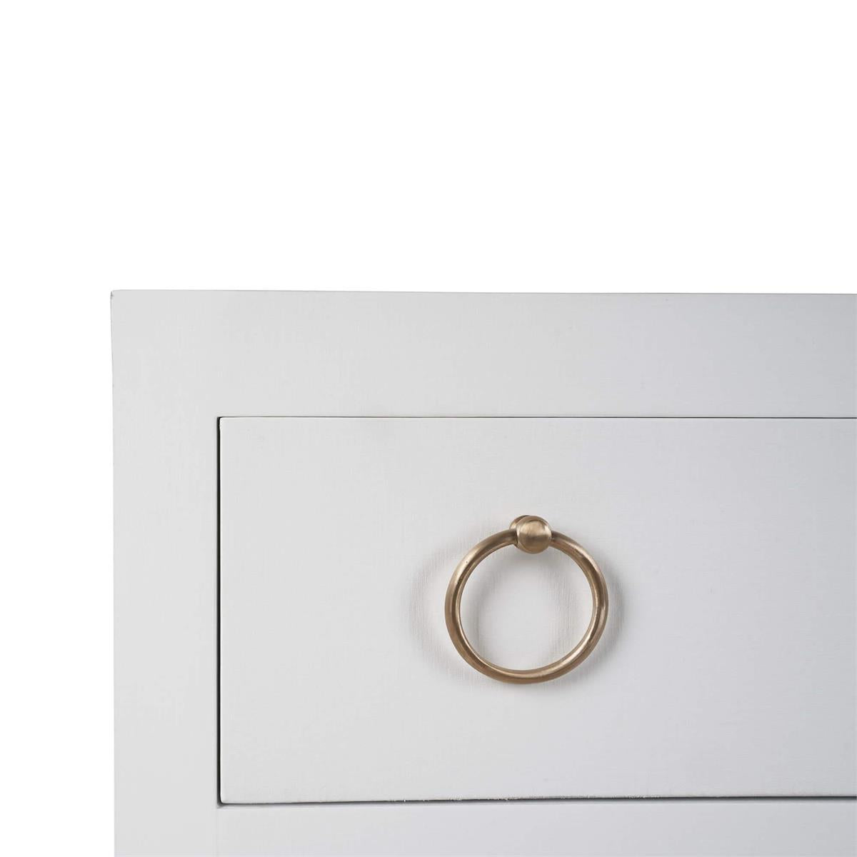 Bramble Mornington Linen Wrapped 3 Drawer Dresser — Linen True White