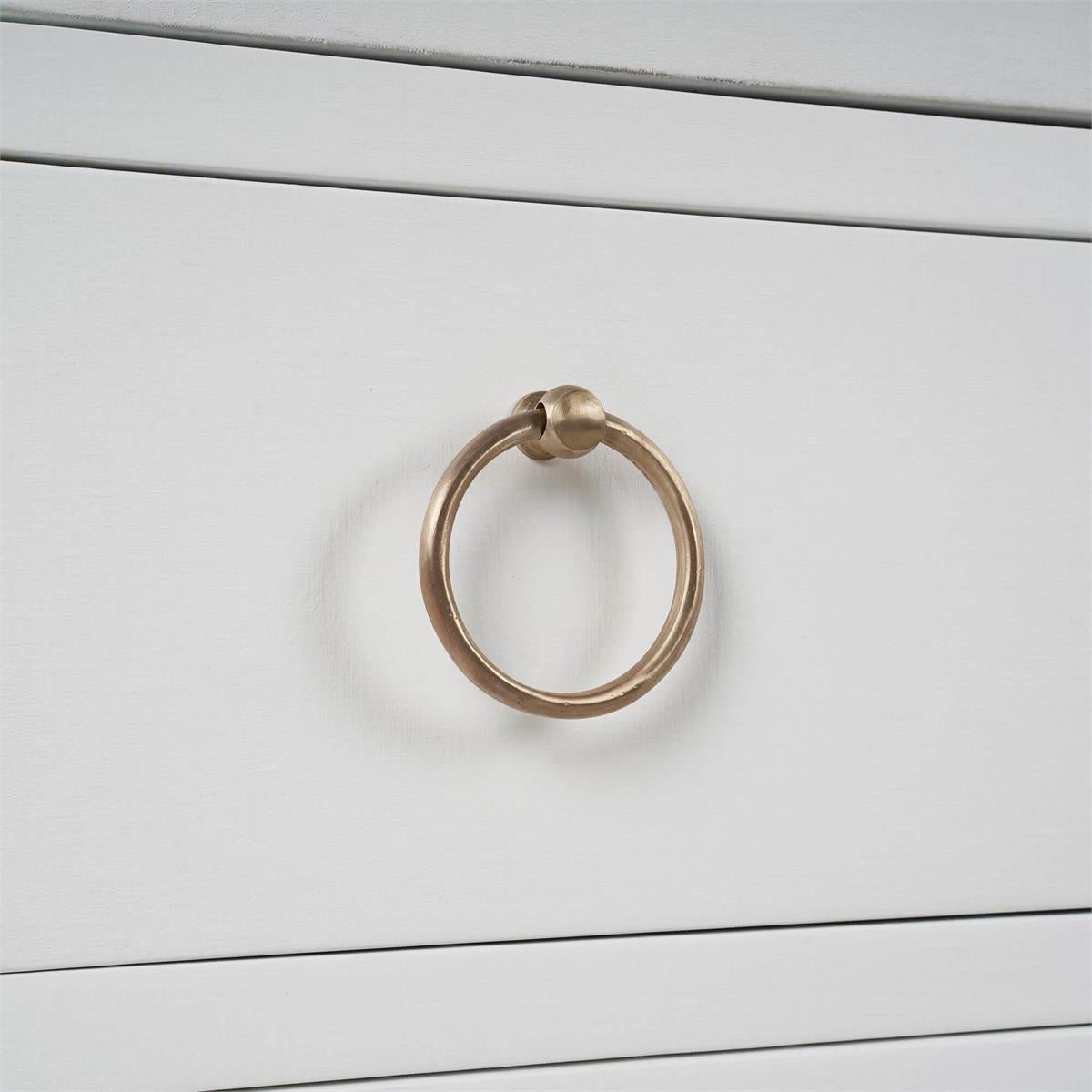 Bramble Mornington Linen Wrapped 3 Drawer Dresser — Linen True White