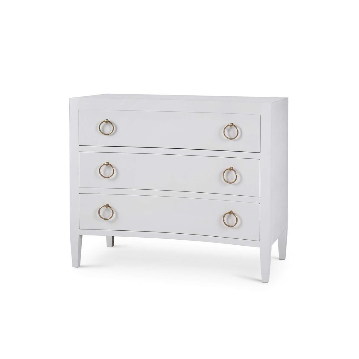 Bramble Mornington Linen Wrapped 3 Drawer Dresser — Linen True White