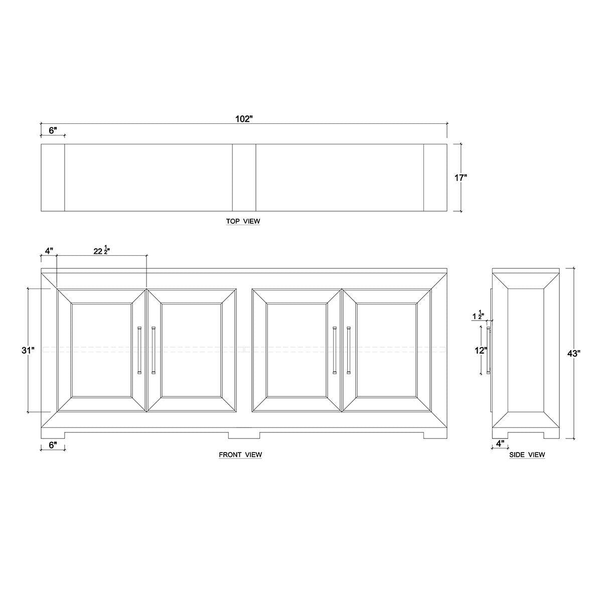 Bramble Fleet 4 Door Sideboard — Sandbar