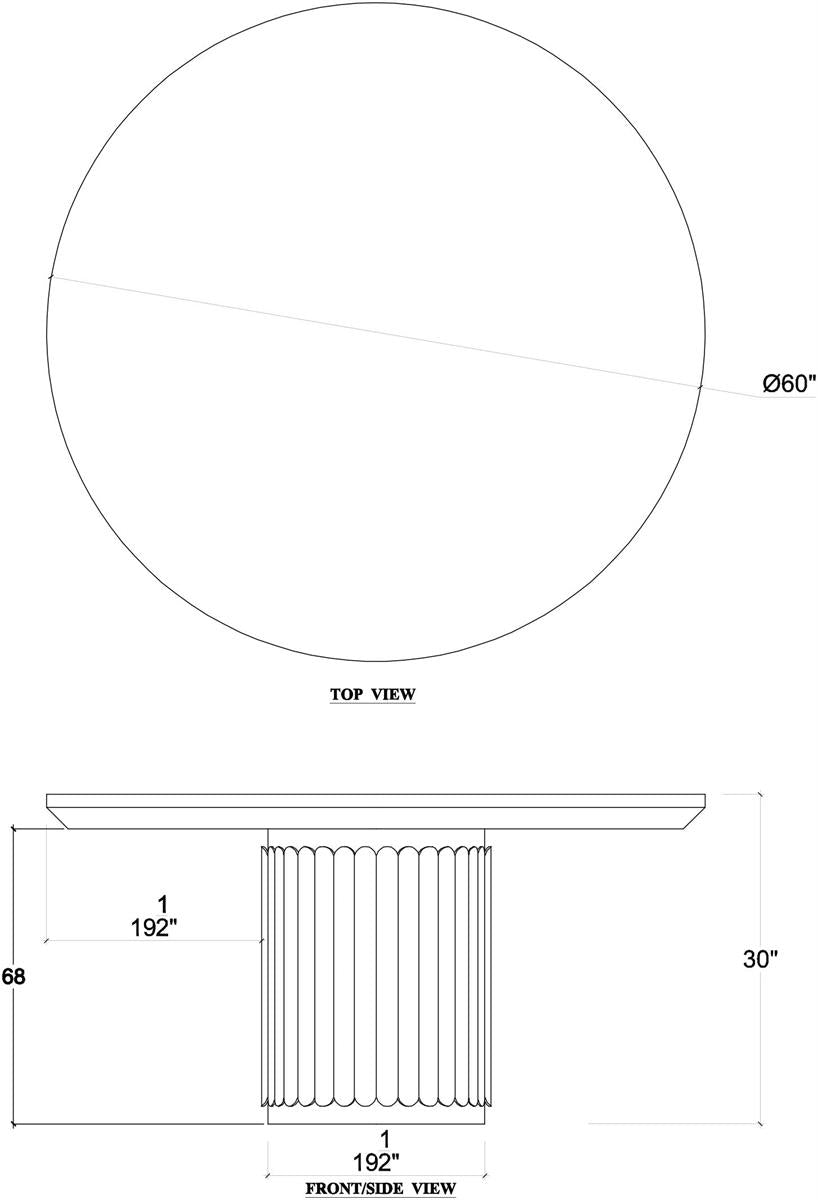 Bramble Portobello Round Dining Table 60" — Sandbar