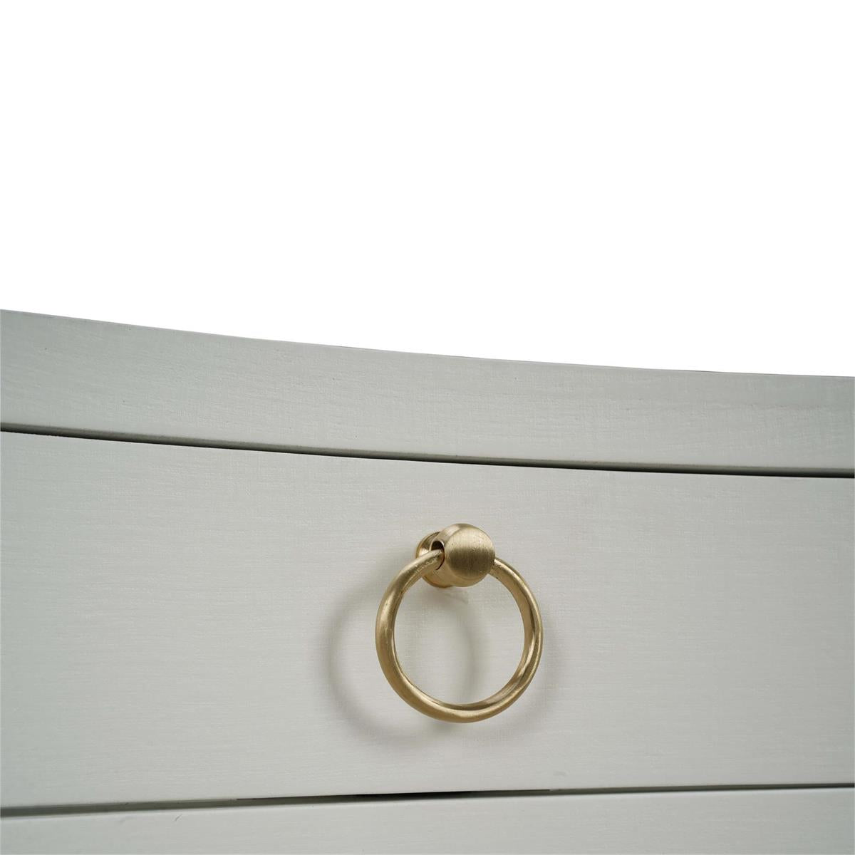 Bramble Mornington Open Shelf Bedside Table Linen Wrapped — Linen True White