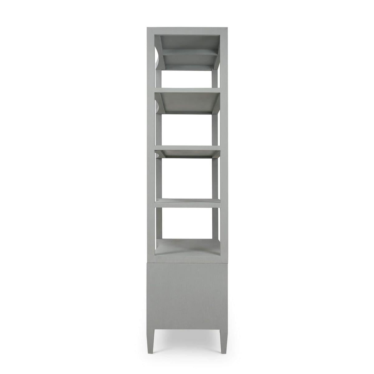 Bramble Westminster Concave Shelving Unit Linen Wrapped — Linen Pale Blue * lightly sanded to give a light weathered appearance.