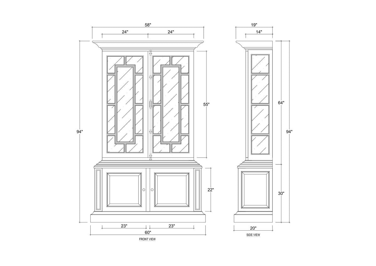 Bramble Bruges Display Cabinet — Fruit Wood