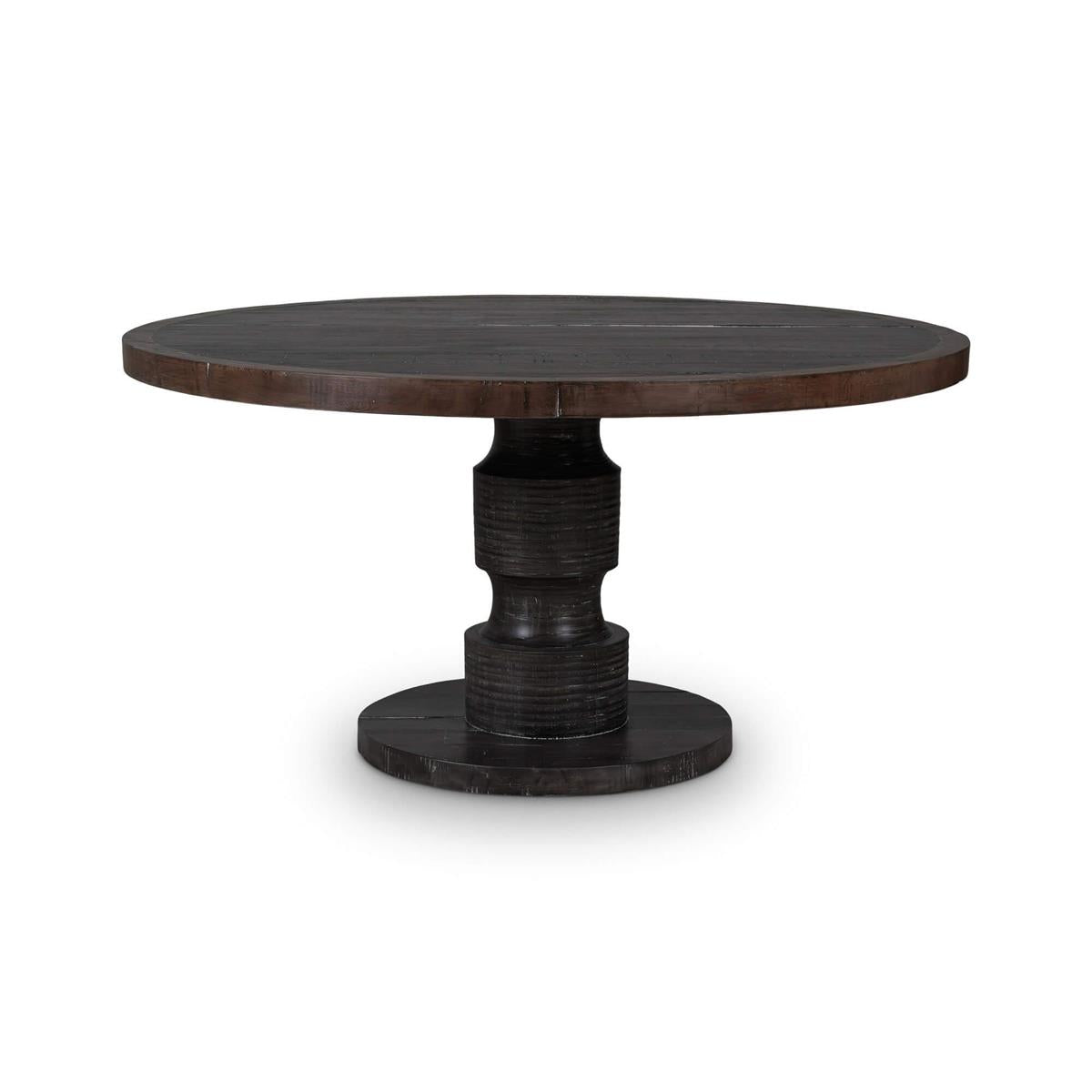 Bramble Beatnik Round Dining Table 60" — Java Brown