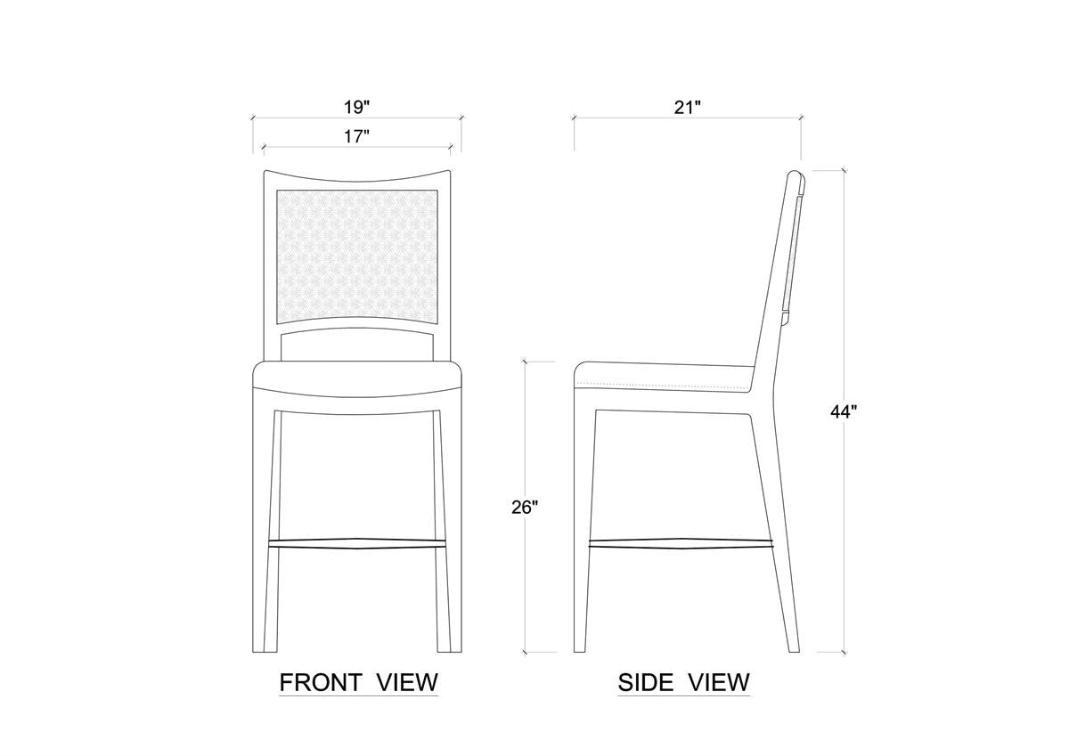 Bramble Dulwich Counter Stool — Straw Wash / Arctic