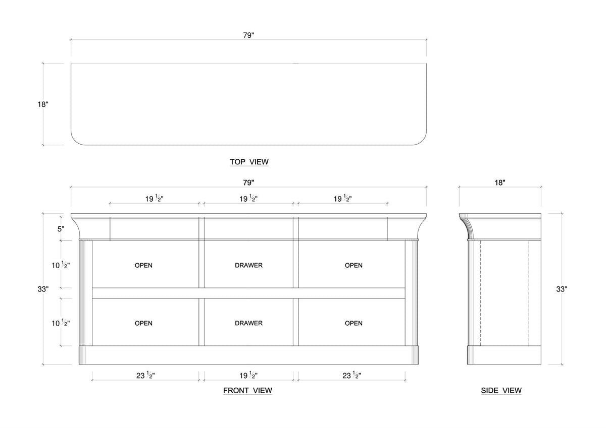 Bramble Sandhurst Larger Console — Fruit Wood