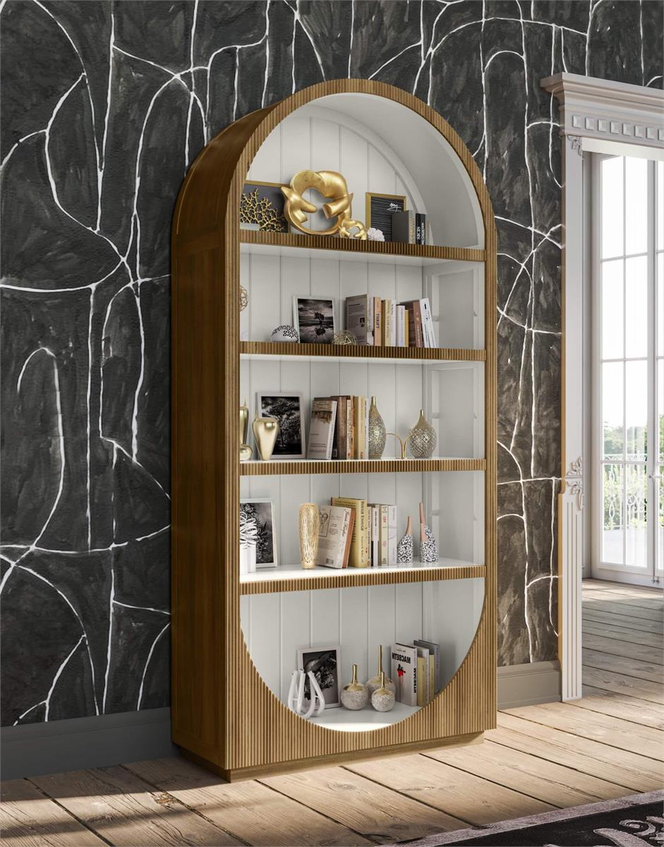 Bramble Bilbao Bookcase β Antique French Oak / True White *