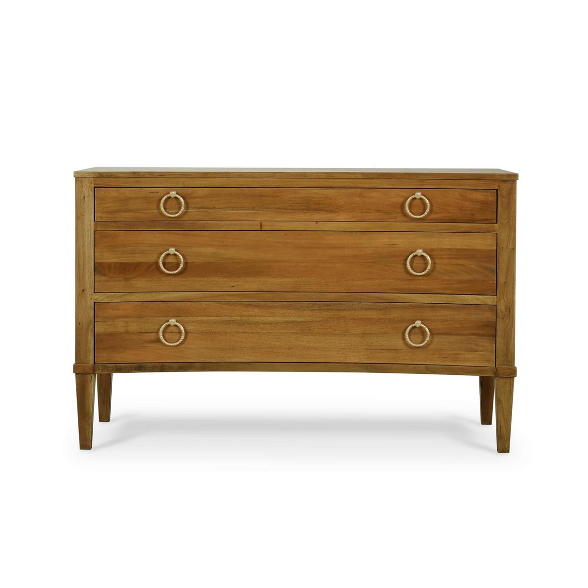 Bramble Bow 3 Drawer Chest — Antique French Oak