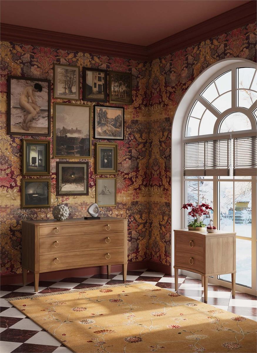 Bramble Bow 3 Drawer Chest — Antique French Oak