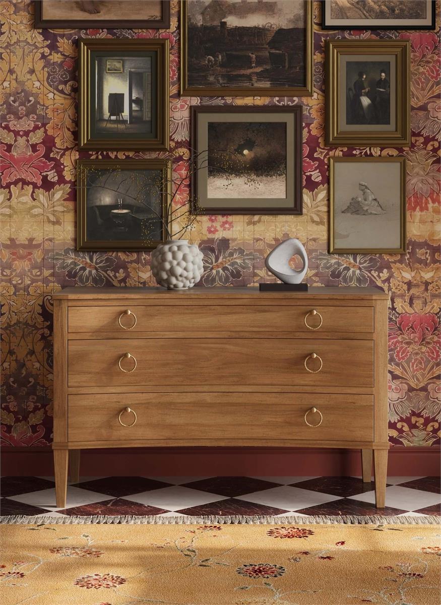 Bramble Bow 3 Drawer Chest — Antique French Oak