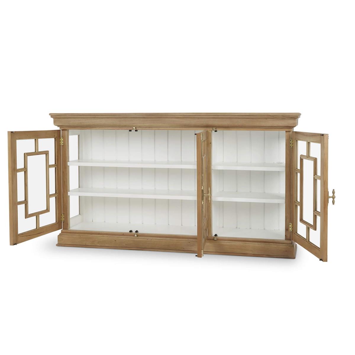 Bramble Bruges 3 Door Credenza — Fruit Wood / True White *