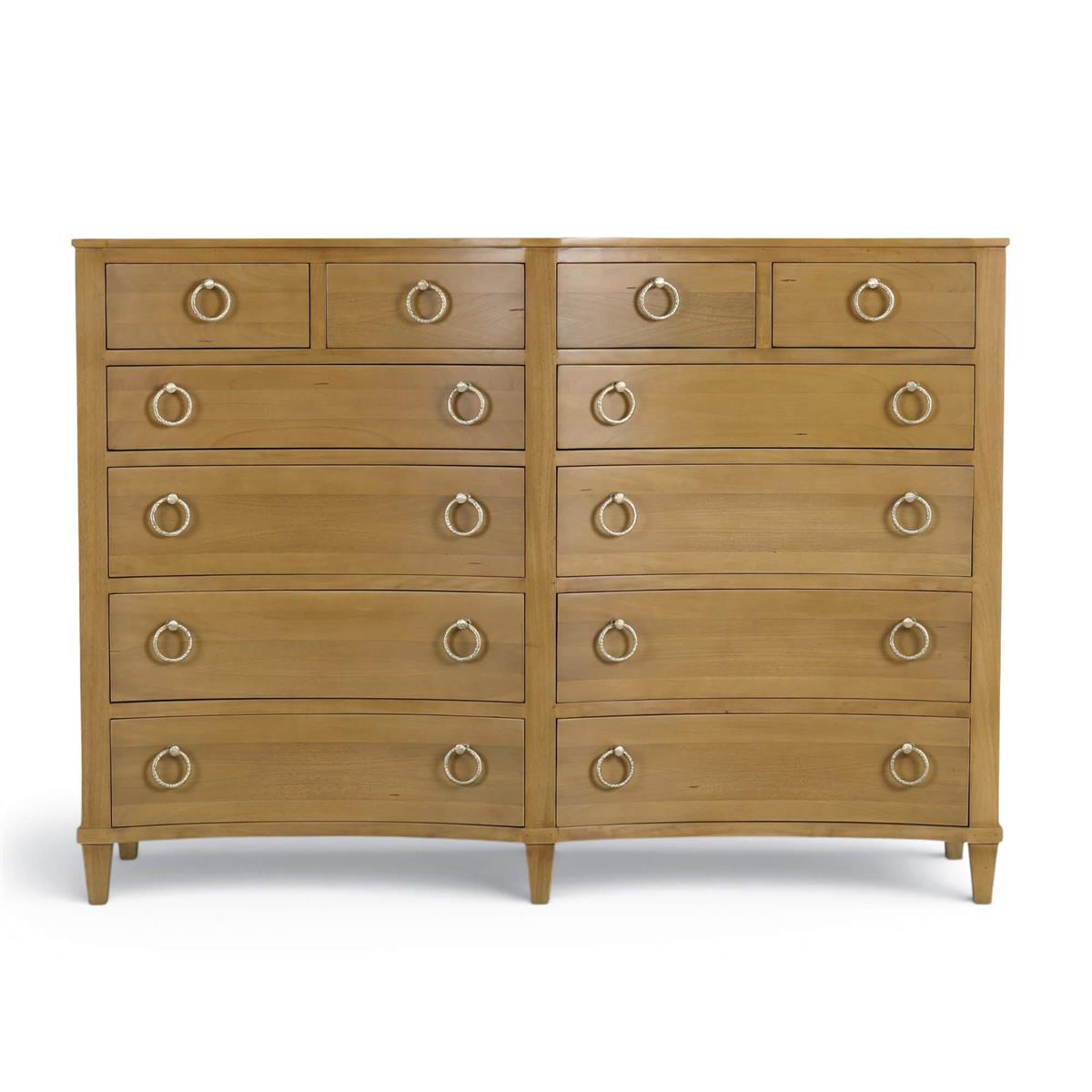 Bramble Bow 12 Drawer Dresser — Antique French Oak