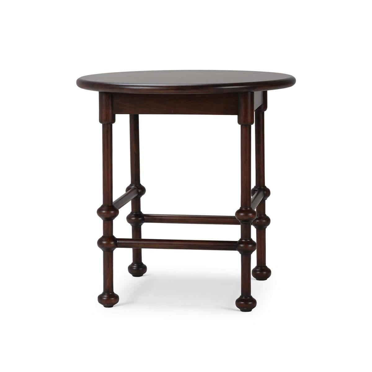 Bramble York Side Table — Matt Teak Brown