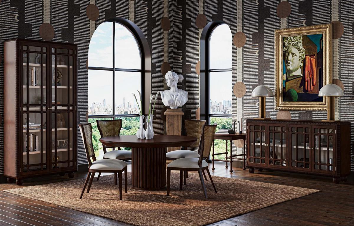 Bramble Aldgate Dining Chair — Matt Teak Brown / Thames Natural