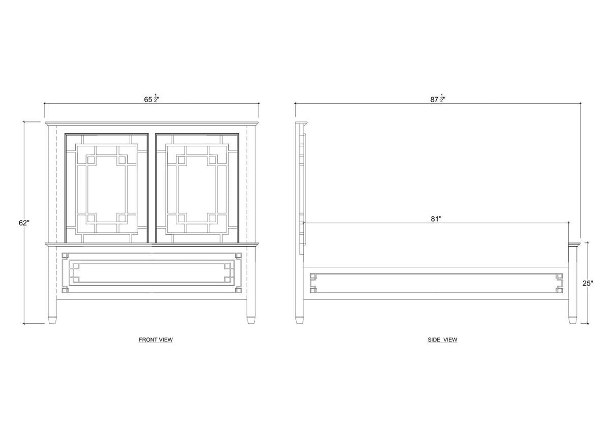 Bramble Knightsbridge Queen Bed — Fruit Wood