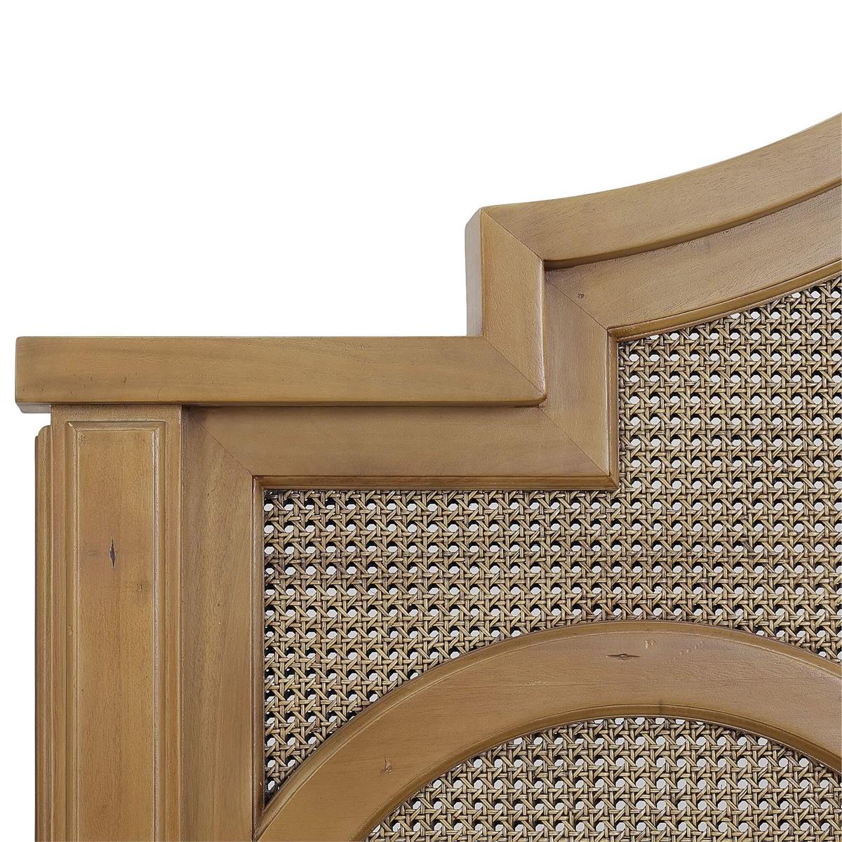 Bramble Chalfont Rattan Bed King — Antique French Oak / Rattan Glaze
