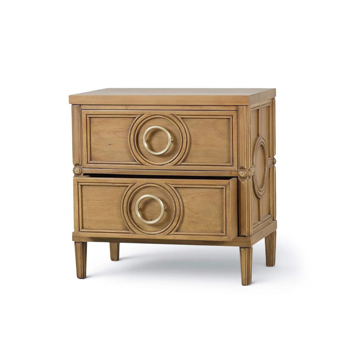 Bramble Chalfont 2 Drawer Bedside Table — Antique French Oak